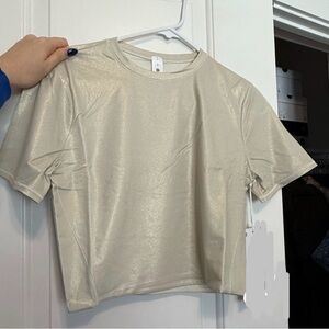 Luluemon Shimmer Women's Crop Tee Large